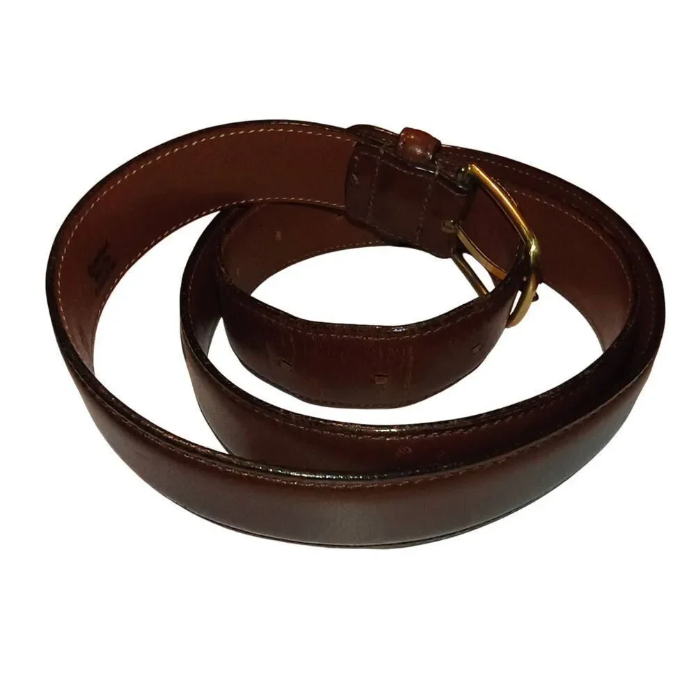 Dooney & Bourke Belt Size 100/40 Men's Brown Curried Bridle Leather 10002 USA Go